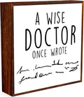 Doctors Gifts Dentist Gifts Funny Dental Office Decor, Dental Assistant Accessories Week Gift Birthday Graduation Gifts, Farmhouse Wooden Box Sign Office Desk Tabletop Shelf Decor