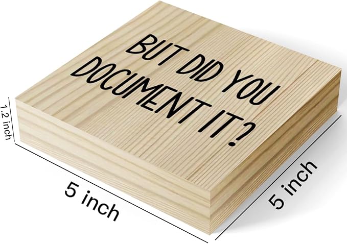 Funny HR Wooden Box Sign for Office Tabletop & Home Decor - Thank You Gifts for Boss Day & Retirement