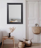 AAZZKANG Black Mirrors for Wall Rectangle Wood Framed Large 28"x20" Decorative Wall Mirror for Bedroom Bathroom Living Room Dressing Room Entryway