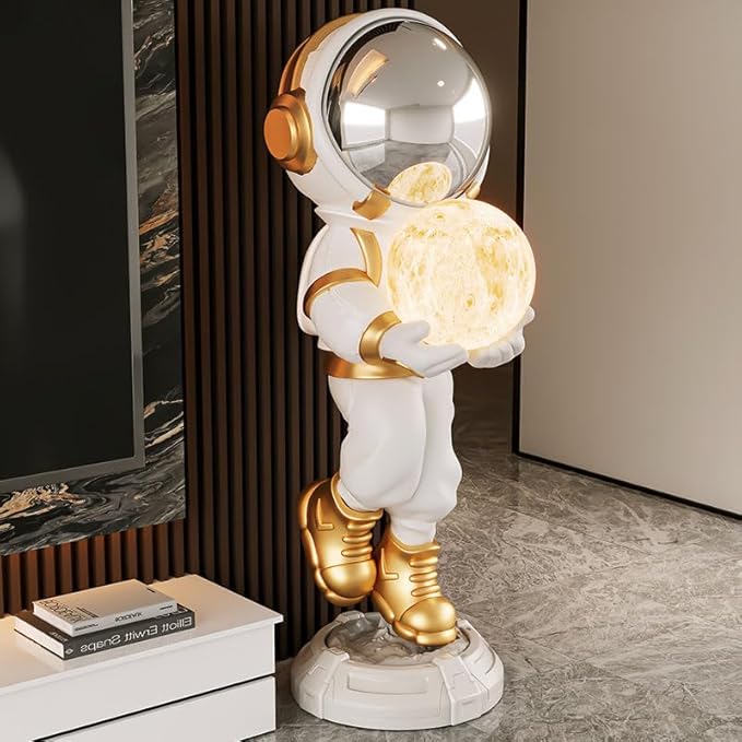 Astronaut Statue, Spaceman Sculpture, Home Decor Sculpture, Cool Metal mask Decoration, Large Spaceman Figurine Decoration