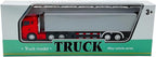 Container Truck Die Cast Metal Vehicle Model 20.5CM Miniature Collectible Ornament Home Office Decors Gift Detailed Miniature Truck Model