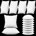 Soaoo Set of 30 Fluffy Throw Pillows Insert Bulk 18 x 18 Inches White, Filled in 400g Polyester Fiber, Decorative Square Pillow for Couch Sofa Bed and Party Supplies