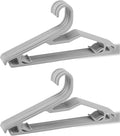 Clothes Hangers 16.5", Blouse Hanger with Z-Shape Opening, Short Neck Hangers for Closet, Coat Hanger for Adults Suit, Hoodies, Shirts, Jacket, Plastic Shirt Hangar for Men Grey, 20 Pack
