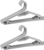 Clothes Hangers 16.5", Blouse Hanger with Z-Shape Opening, Short Neck Hangers for Closet, Coat Hanger for Adults Suit, Hoodies, Shirts, Jacket, Plastic Shirt Hangar for Men Grey, 20 Pack