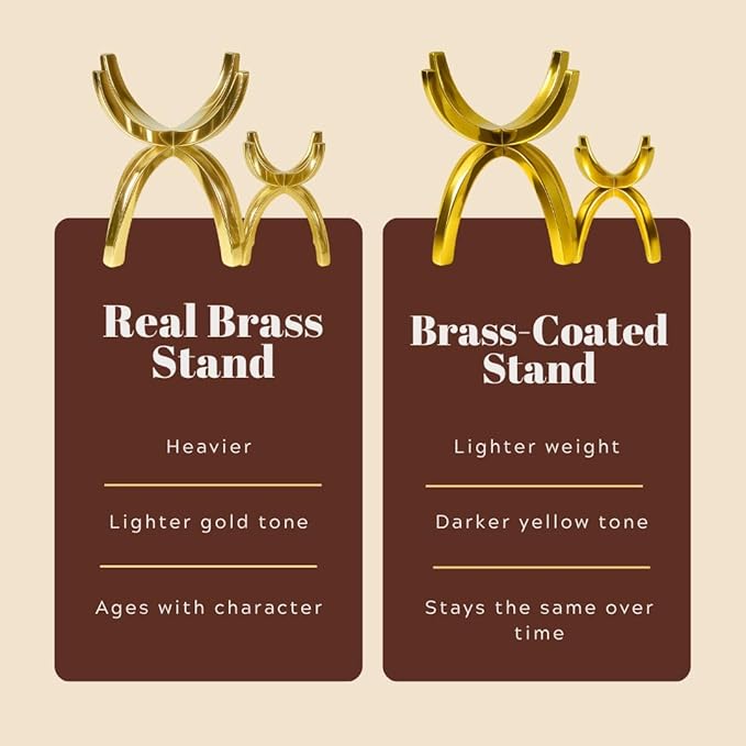 My Shelfie - Modern Crystal Display Stand (Real Brass - Large)