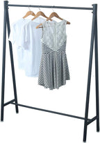 Black Modern Clothing Rack Metal,Retail Clothing Racks for Boutiques,Clothes Racks for Hanging Clothes,59in Industrial Iron Garment Rack
