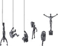 Set of 6 Climbing Men Wall Art Decor Sculpture,Nordic Modern Simplicity Decorative Wall Art, Climbing Man Sculptures,Home & Office Climber Gifts