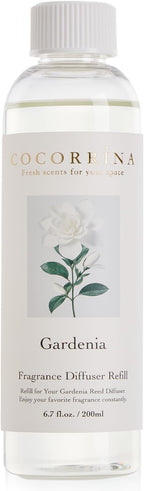 COCORRÍNA Reed Diffusr Oil - Gardenia 6.7 oz. Scented Oil for Reed Diffuser Home Fragrance for Bedroom, Bathroom