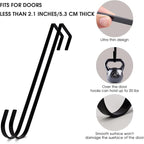 12 in Wreath Hanger Black Wreath Hangers for Front Door 2 Pack Wreaths Hangers Hook Over The Door Hook Christmas Wreaths Holder Halloween Easter Home Wreaths Hanging Hooks Decoration