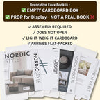 PROBENEX Mono Large | 4 PCS Faux Decorative Books for Home Decor | Not Real Books (Cardboard Boxes) | Coffee Table, Shelf Styling & Modern Aesthetic Accent Pieces for Living Room, Office