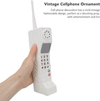 Old Fashioned Cellular Phone Model Ornament Vintage Simulation Photographic Props Desktop Decoration, Retro Cellphone Model Collectible Vehicles Home Decor Accents (White)