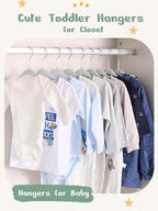 HOUSE DAY 11 Inch Velvet Baby Hangers 50 Pack Grey, Premium Kids Hangers for Children, Infant & Toddler Clothes, Durable Non Slip Small Baby Felt Hanger for Closet, Ideal for Everyday Use