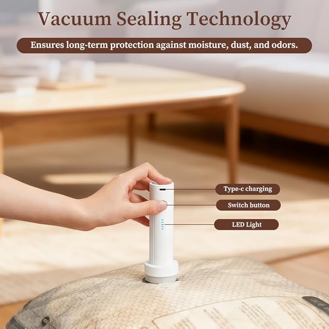 15 PCS Vacuum Seal Bags, Compression Space Saver with Electric Air Pump and Hand Pump, For Travel, Home Storage, Clothing, Bedding and Moving Organization