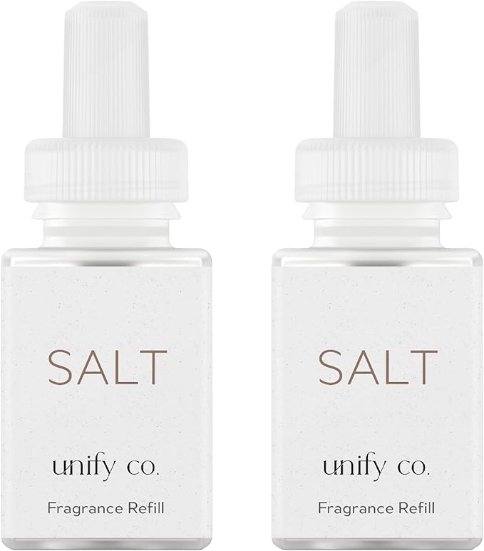 Pura & Unify Co. Home Scent Refill - Smart Air Diffuser - Long-Lasting Luxury Fragrance per Refill - Home Essential - Clean & Safe Diffuser Fragrance - 2 Pack, Salt
