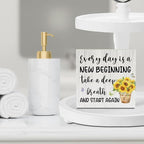 Sunflower Decorations Sunflower Desk Accessories Motivational Desk Decor Summer Decorations Wooden Box Sign for Home Office Farmhouse Table Shelf