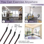 Pedal Resistance Band, 4-Tube Elastic Pull Rope, Sit-up Equipment, Yoga Strap Bodybuilding Expander, Exercise Bands, Fitness Equipment for Abdomen, Waist, Arm, Leg Stretching Slimming Training