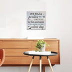 Inspirational Farmhouse Canvas Print Wall Art Decor One Small Positive Thought in the Morning Can Change Your Whole Day Sign Painting Plaque Rustic Home Decoration (8 X 8 Inches, Framed)