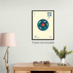 Podafu Japanese Wall Art - Retro Music Poster - Modern Ukiyo-e Decor for Bedroom & Living Room, Unframed Canvas Print, 14" x 11"