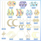 SUNNYCLUE 1 Box DIY 8 Sets Sun Catchers Kit Moon Suncatchers Gold Star Crescent Hanging Prism Suncatcher with Crystal Rainbow Maker for Windows Indoor Outdoor Home Garden Party Wedding Decor Gifts