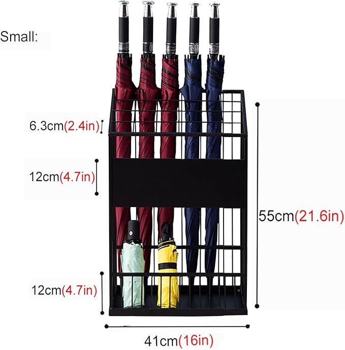 Umbrella Stand Hallway Entryway Storage Rack Umbrella Holder Large Capacity Metal Umbrella Holder Stand, Freestanding Umbrella Storage Stand with Four Non-Slip Feet, Canes Walking Sticks Swords(White,