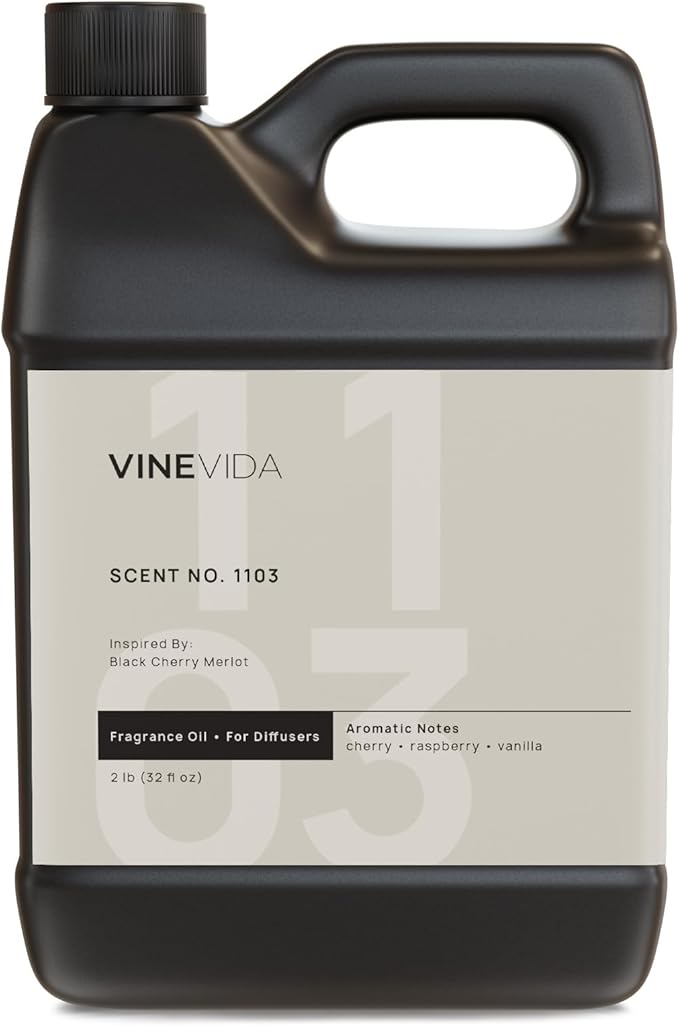 VINEVIDA [32 Fl Oz] Scent NO. 1103 Fragrance Oil for Cold Air Diffusers, Aromatic Notes of Cherry Raspberry Vanila, Essential Oils for Diffuser Oil Refill & Air Freshener Room Spray