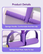Multifunction Tension Rope, 6-Tube Elastic Yoga Pedal Puller Resistance Band, Natural Latex Tension Rope Fitness Equipment, for Abdomen/Waist/Arm/Leg Stretching Slimming Training