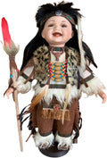 KINNEX COLLECTIONS SINCE 1997 16" Collectible Native American Indian Porcelain Doll (D16784)