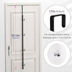 HapiRm Over Door Hat Rack - 2 Packs Hat Organizer with 8 Hooks Design, Hanging Baseball Cap Organizer Storage Holds Up to 40 Caps for Door, Bedroom, Closet (Black)