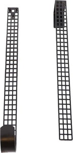 Haute Decor Hook & Lattice Metal Adjustable Length Over The Door Wreath Hanger, Matte Black (1 Pack) - Strong Unique Modern Design, Holds 20 Pounds