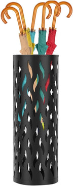 Umbrella Stand | Round Standing Rack - 15x15x42cm Umbrella Canes Holder Bin | for Indoor Living Room Entryway Hallway Balcony Office Hotel Reception Lounge Restaurant