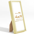 4x9 Aluminum Metal Picture Frame,Tempered Glass Gold Photo Frame 4x9 for Family Photo,Posters,Art,Document to Wall Mount Horizontally or Vertically