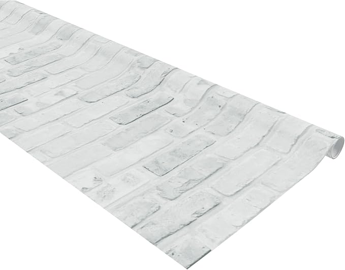 Fadeless Bulletin Board Paper, Fade-Resistant Paper for Classroom Decor, 48” x 12’, White Brick, 1 Roll