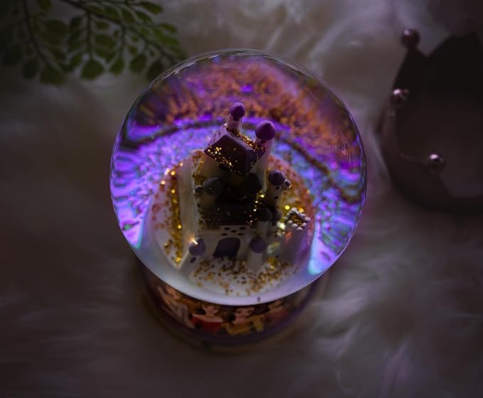 Silver Buffalo Disney Princess Light Up Snow Globe│Cinderella, Aurora, Belle, Ariel, and Jasmine│5.5 Inches Tall, 100mm (Stardard)