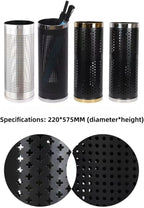 Stainless Steel Umbrella Stand Umbrella Storage Bin Space-Saving Perforated for Home Office Entryways Hotels (B)