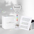 Sympathy Gifts for Loss of Loved One, Crystal Sun Catcher Rainbow Maker, Condolence Memorial for Loss of Mom Dad Dog (Husband-Type B)