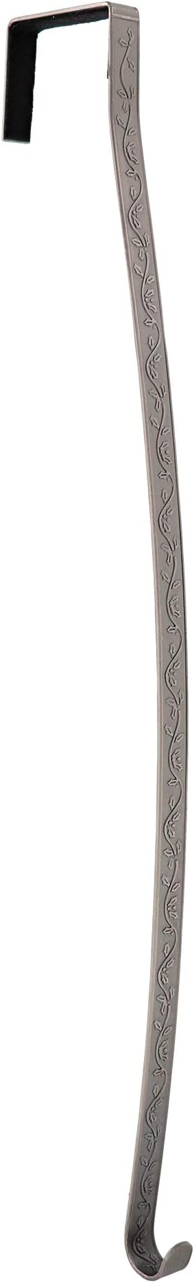 Haute Decor Premium Holly Embossed HighProfile Wreath Hanger - Pewter Holly