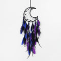 Pretty Jolly Moon Dream Catchers Wall Decor with Crystals Crescent Handmade Dream Catcher Pink Grey Feathers Dreamcatchers Wall Hanging for Girls Bedroom Wedding Wish Blessing Gift