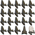 Hipiwe 20 Packs Mini Acrylic Easel Stands Black Coin Display Easel Holder for Displaying Air-Tite Coins Pocket Watches Capsules Challenge Medals Casino Chips