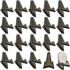 Hipiwe 20 Packs Mini Acrylic Easel Stands Black Coin Display Easel Holder for Displaying Air-Tite Coins Pocket Watches Capsules Challenge Medals Casino Chips