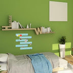 Vuzvuv 8 pcs Bulletin Board Bar Strips with 50 Pushpins & 10 Wooden Clip pins，Self Adhesive Cork Board for Wall，Felt Pin Board for School，Office Decor(Mint Green)