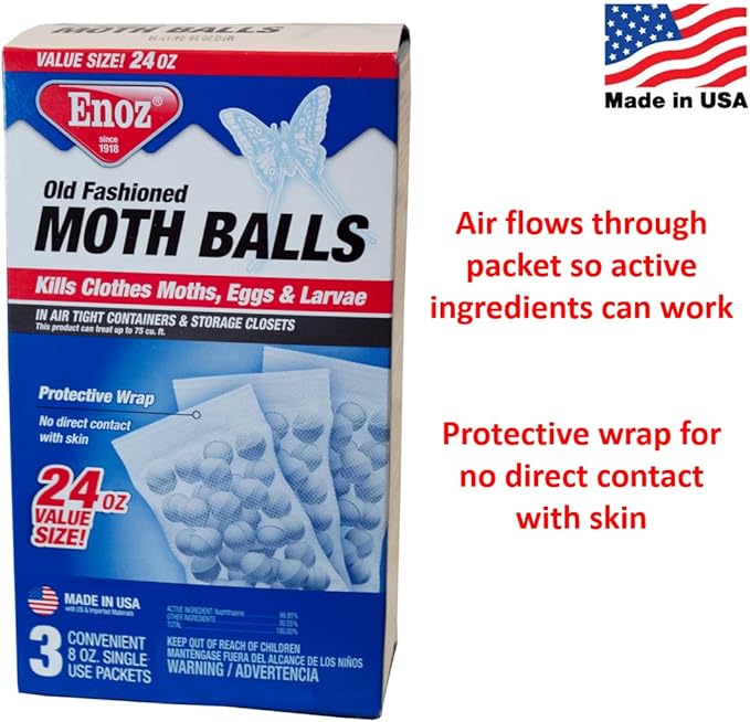 Made in The USA Old Fashioned Moth Balls - 24 Oz