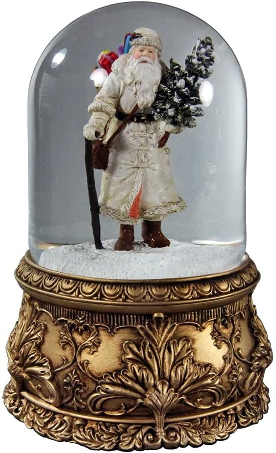 San Francisco Music Box Santa Musical Domed Water Globe
