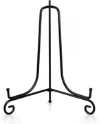 Artliving Plate Stands for Display, 17 Inch Black Iron Easel Plate Display Photo Holder Stand, Displays Picture Frames, Decorative Plates, Tablets and Art (2 pack)