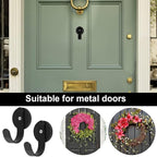 Magnetic Wreath Hanger, Heavy Duty Magnets with Hook for Refrigerator, Christmas Decoration Magnetic Hooks for Metal Front Door, Cruise Hook Hanger for Hanging Cabins Grill Coat