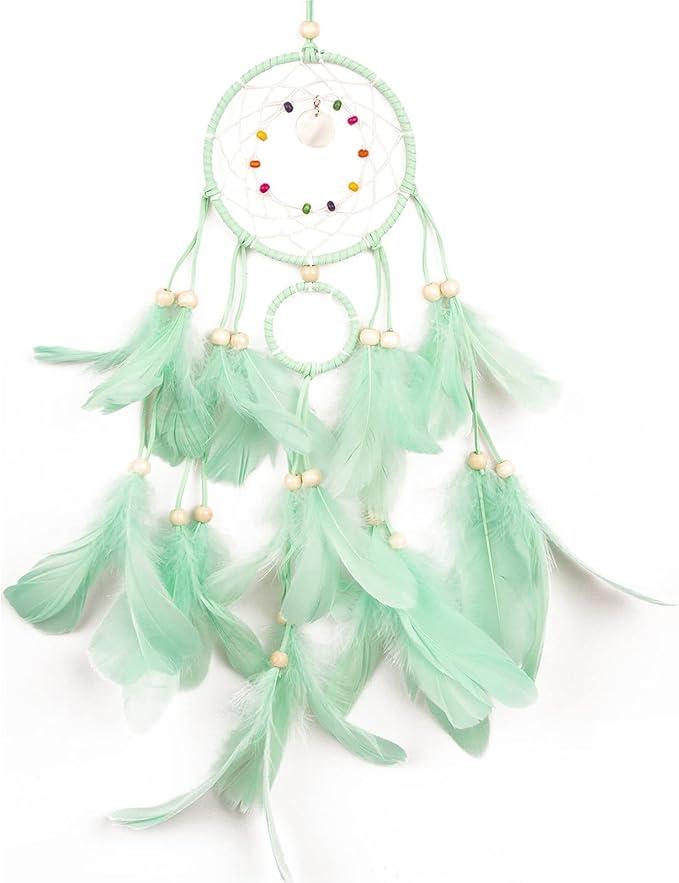 DIY Dream Catcher Kit - Making Dream Catcher Supplies Craft Kit, Handmade Wall Decor for Bedroom, Living Room, Wedding and Party Decoration (Green)