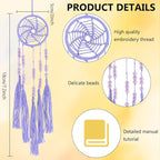 INFUNLY 12PCS DIY Boho Mini Dream Catcher Kit Rainbow Color Small Dream Catcher Kit for Starters Handmade Dreamcatchers with Instruction Wall Hanging Ornament for Home Bedroom Christmas Craft Gift