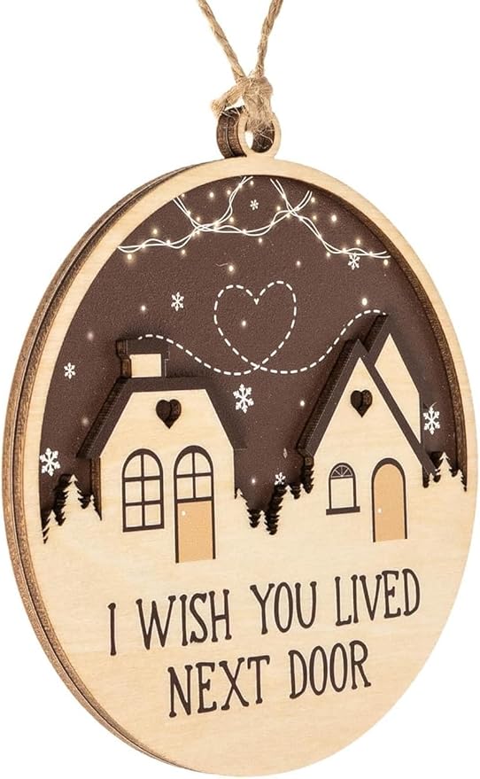 Friend Ornaments for Women, I Wish You Lived Next Door Gifts, Bestie Ornaments for Women, Long Distance, Christmas Ornament 2026 – Cozy Home Decor Keepsake