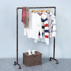 Industrial Pipe Clothing Rack 59in,Clothes Racks for Hanging Clothes,Heavy Duty Garment Display Rack