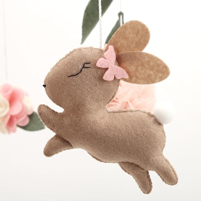 Bunny Hanging Mobile Girl Room Decor Rabbit Ceiling Mobile