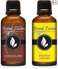 Eternal Essence Oils 2 Pack 30ml Premium Fragrance Oil - Chocolate & Banana Creamy - for Candle, Soap Making, Aromatherapy, Diffusers, Home Care, & Humidifiers